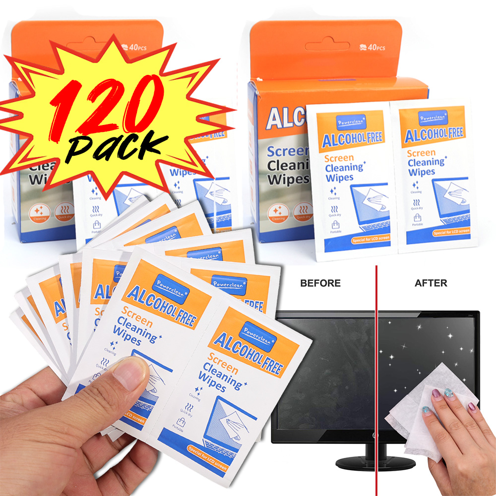 Monitor Cleaning Kit - 10-120 шт. одноразовых портативных салфеток для