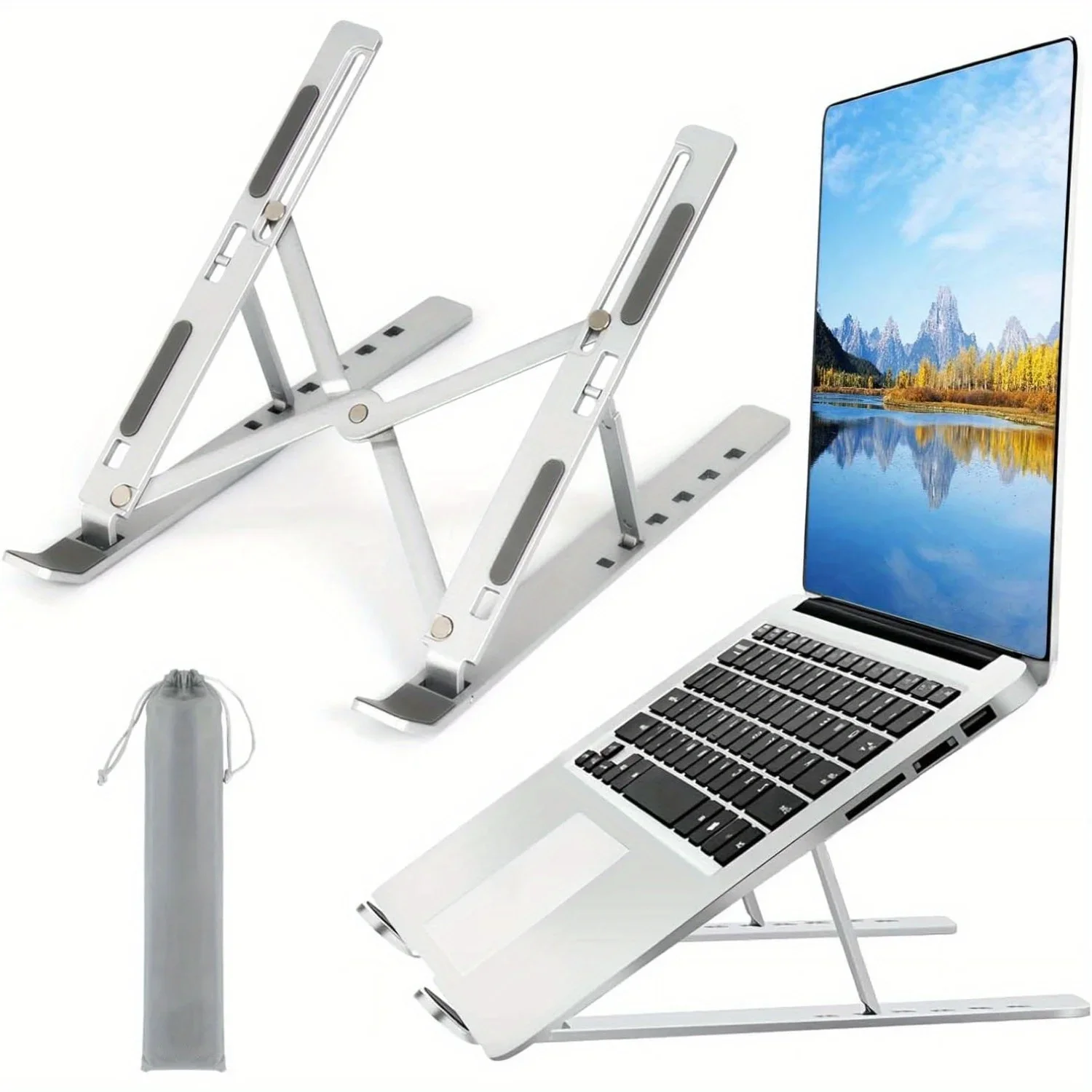 Desk Setup Mac - Складная алюминиевая подставка для ноутбука с