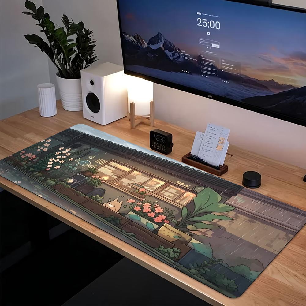 Desk Setup Pc And Laptop - Уютный игровой коврик для мыши в