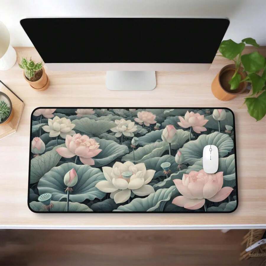 Desk Setup Natural - Большой коврик для стола с изображением