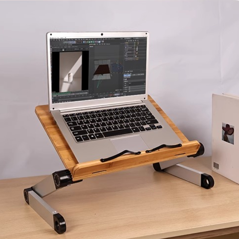 Desk Setup With Ipad - Регулируемая бамбуковая кровать, стол, складной стол