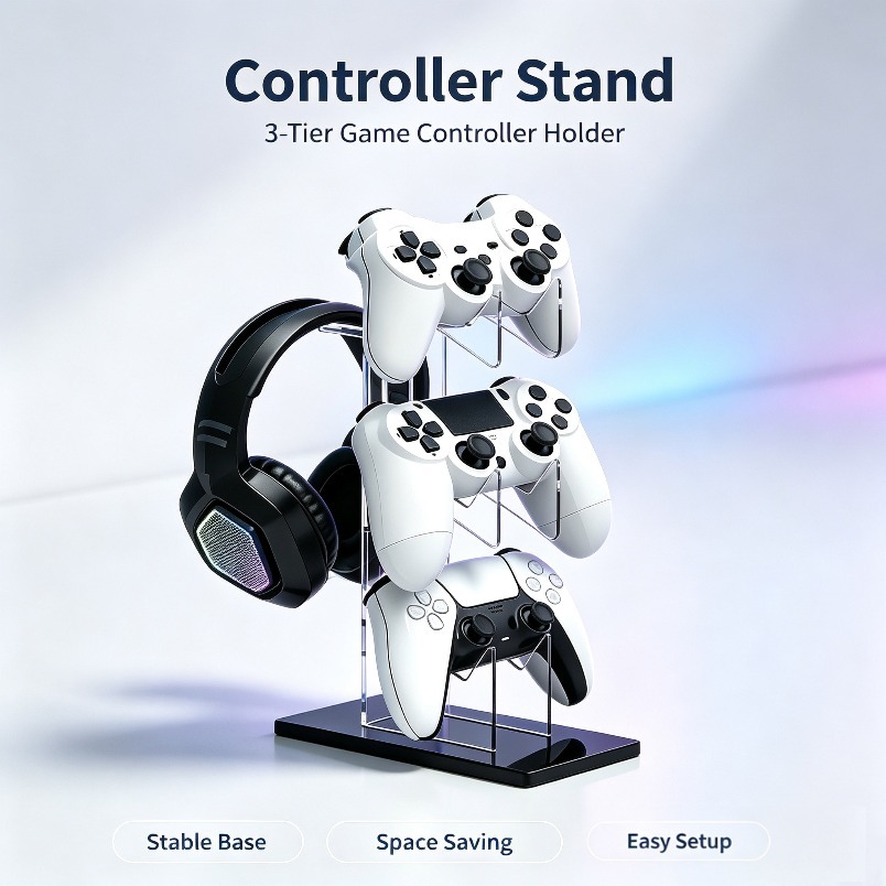 Desk Setup Headphones - Стойка для хранения игровых аксессуаров, 3-уровневая