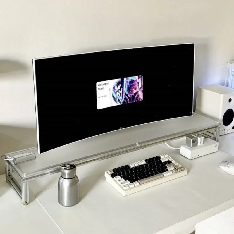 Desk Setup Productivity - Алюминиевая подставка для монитора, акриловая настольная