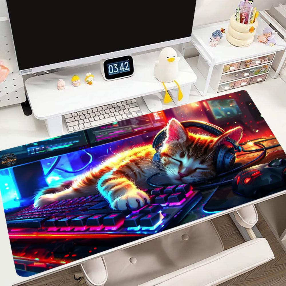Коврик для мыши в стиле киберп – обзор и цена Desk Setup Headphones