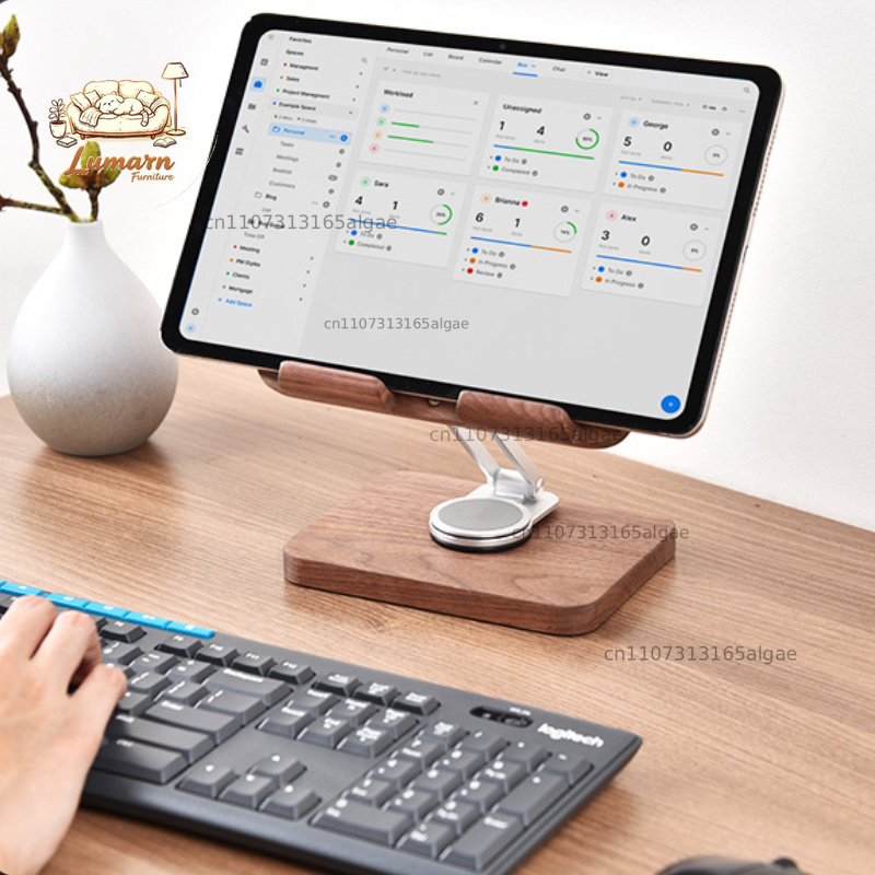 Подставка для iPad из черного  – обзор и цена Desk Setup With Ipad