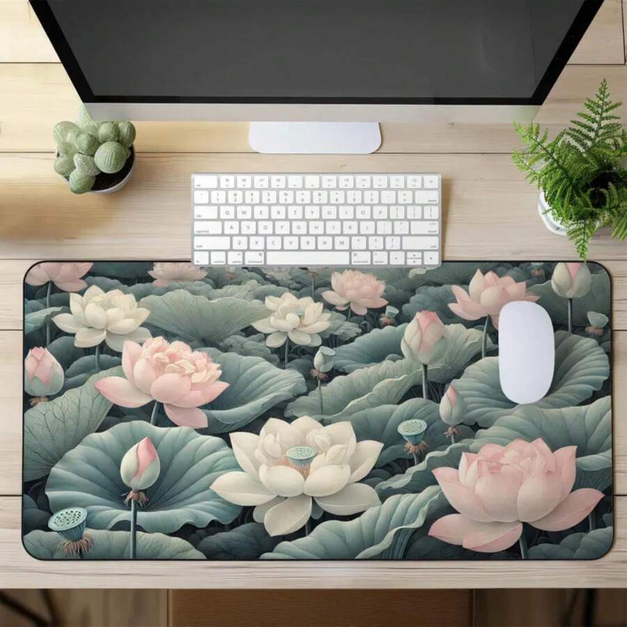 Большой коврик для стола с изо – обзор и цена Desk Setup Natural