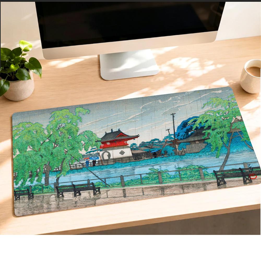 Коврик для мыши «Дождь у пруда – обзор и цена Desk Setup At Office
