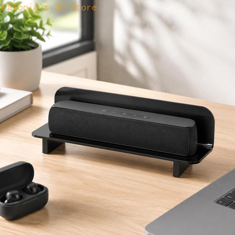 Черный акриловый держатель дин – обзор и цена Speaker Desk Setup