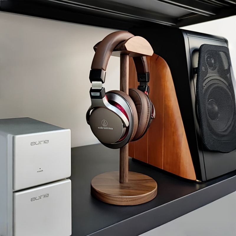 PGY деревянная подставка для н – обзор и цена Desk Setup Headphones