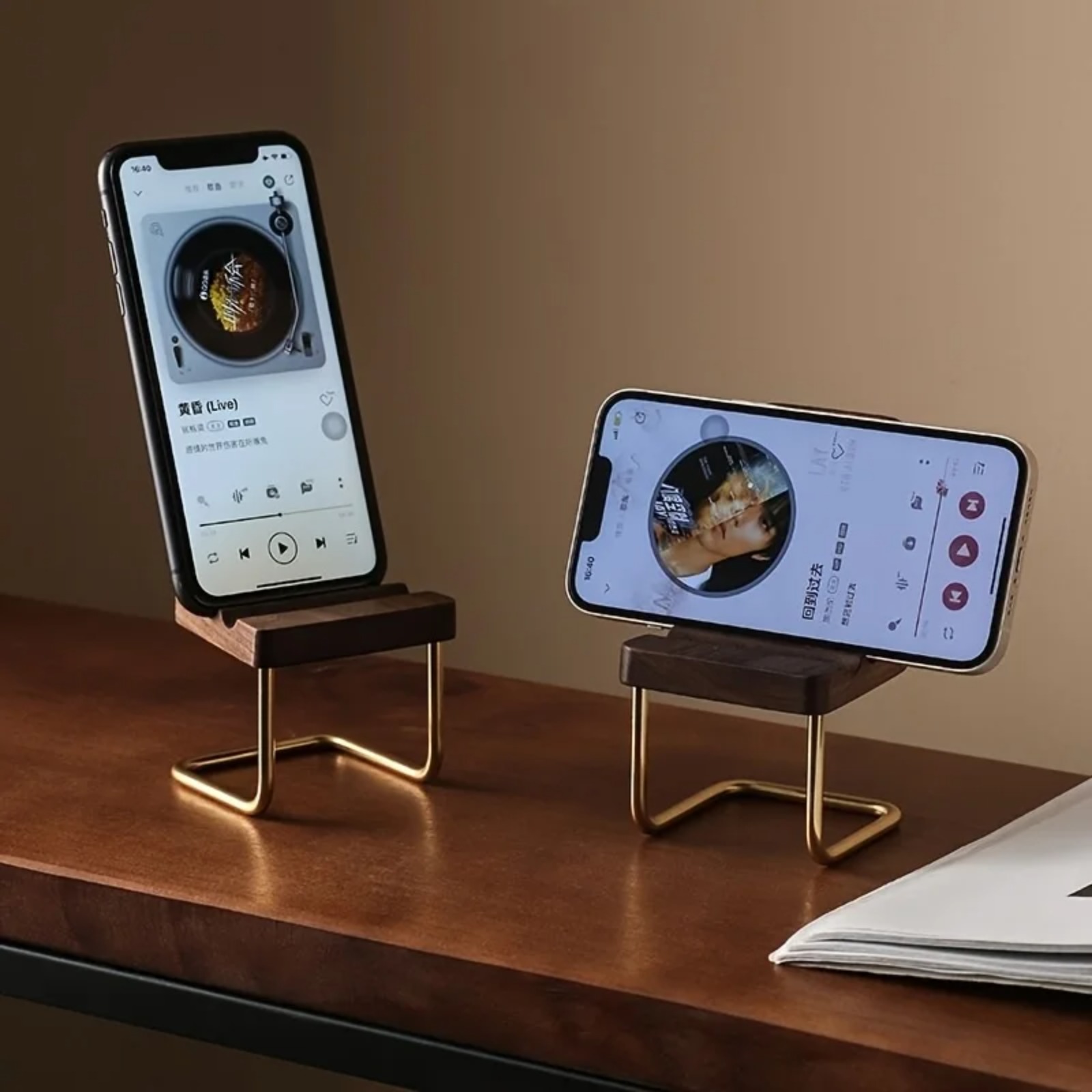 Деревянная подставка для телеф – обзор и цена Desk Setup Natural